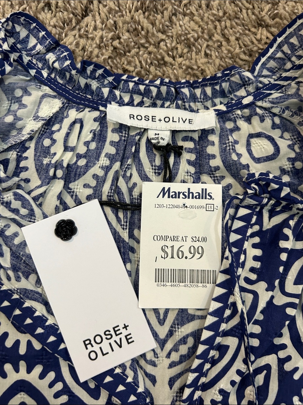 NWT ROSE + OLIVE Blouse - Picture 2 of 2